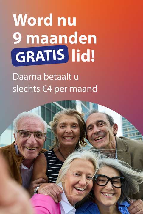 Word nu 9 maanden gratis lid - actie tot 15 december 2026 | ANBO-PCOB