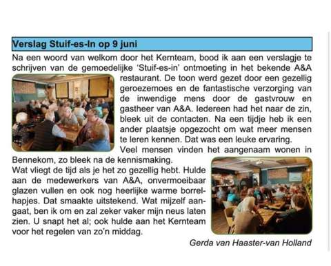 Stuif es in verslagje
