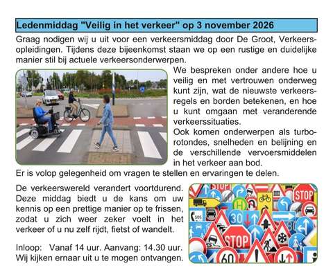 Ledenmuddag veilig verkeer