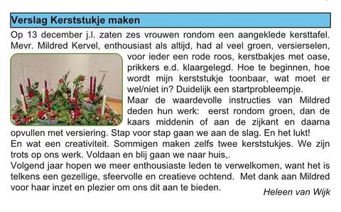 2024 Kerststukjes maken