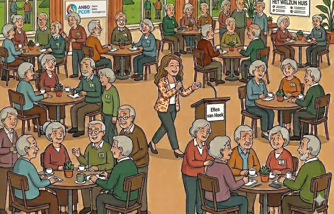 Ouderen , welzijn en zorg gegenereerd met AI