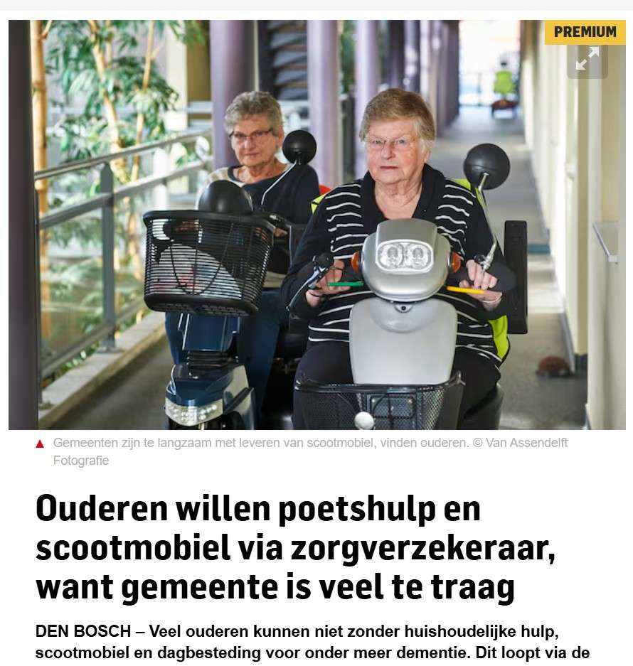 ANBO-PCOB reageert op vragen over Wmo-hulp via zorgverzekeraar