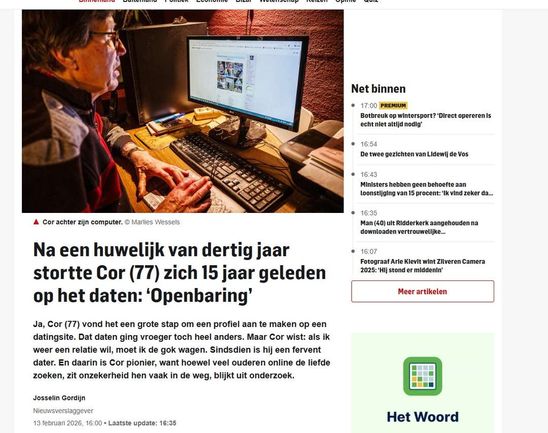 Artikel onderzoek liefde in AD