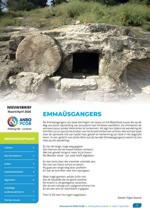 ANBO-PCOB Ede-Lunteren maart-april 2026