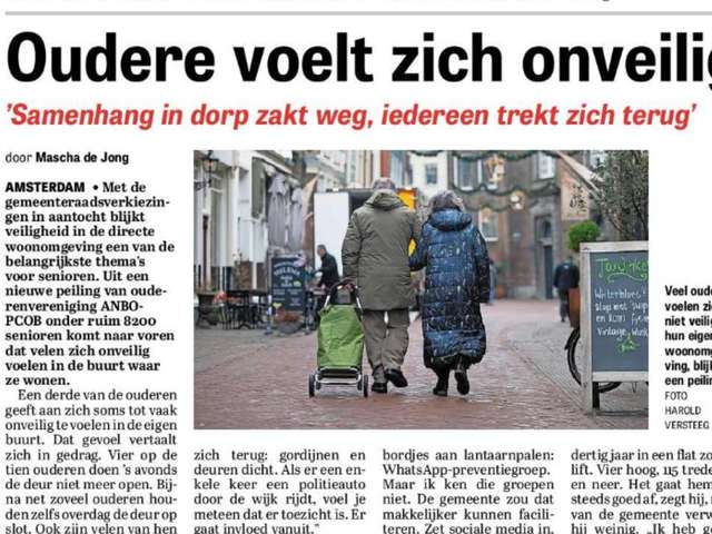 De Telegraaf - Artikel ANBO-PCOB