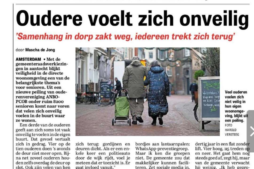 Artikel onderzoek veiligheid angst ANBO-PCOB