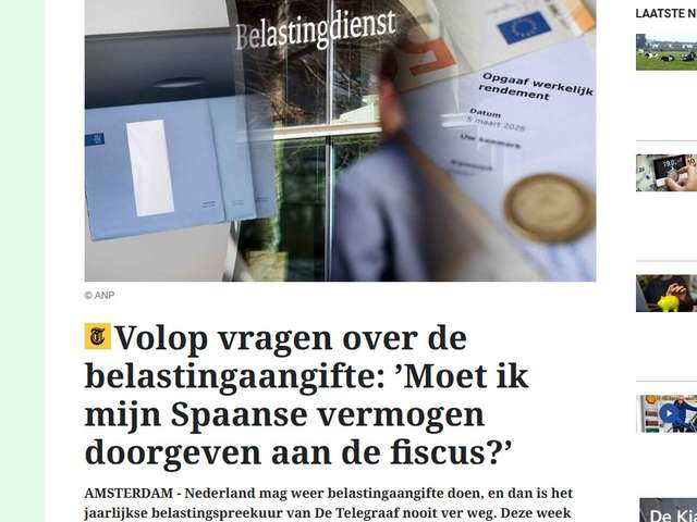 De Telegraaf belastingspreekuur ANBO-PCOB