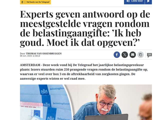 De telegraaf belasting