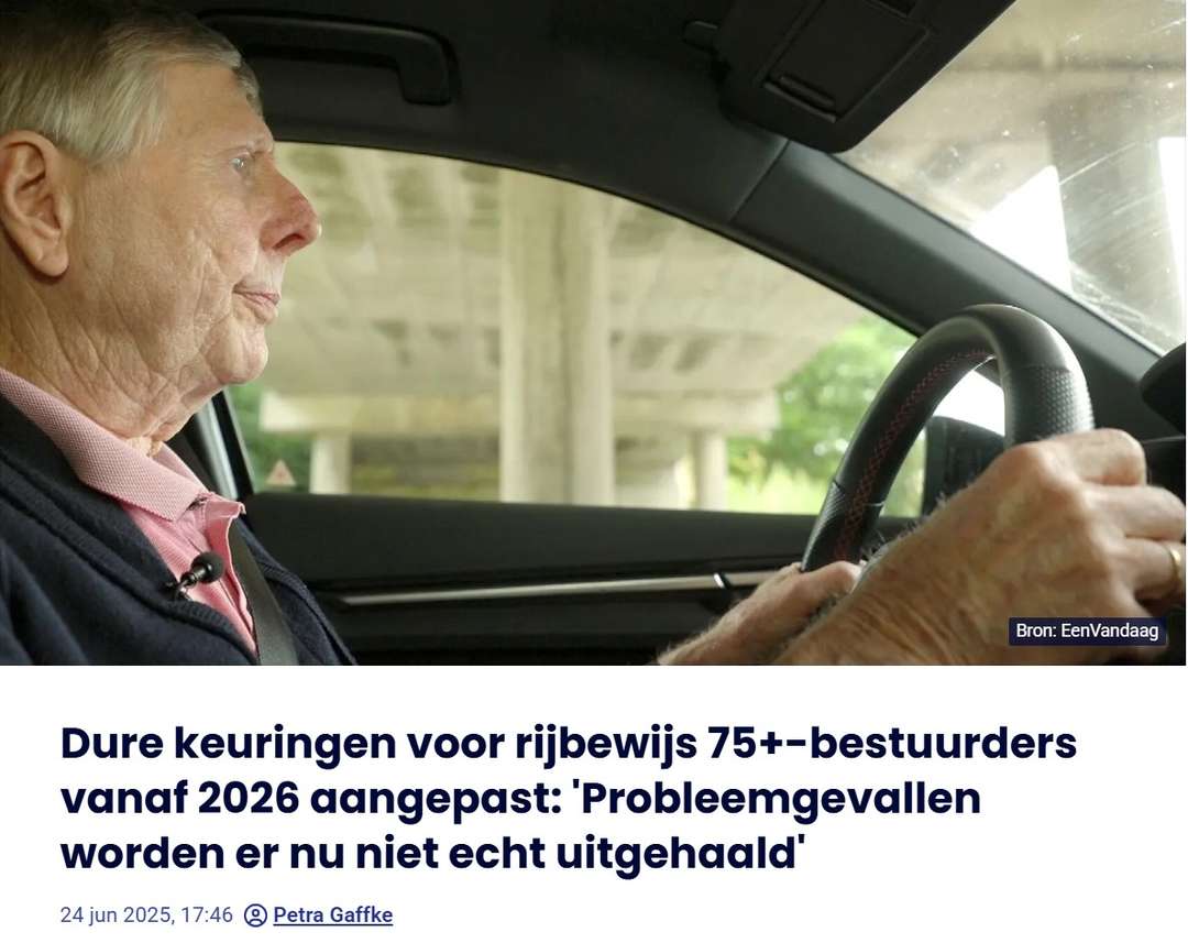 Artikel op de website van EenVandaag over rijbewijskeuringen