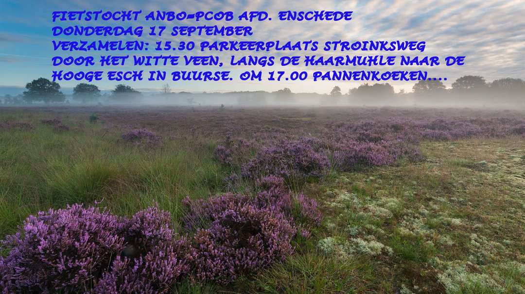 Fietstocht 17 september