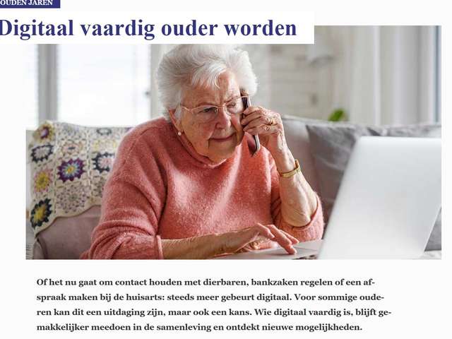 Gouden Jaren, bijlage Telegraaf over digitaal vaardig ouder worden