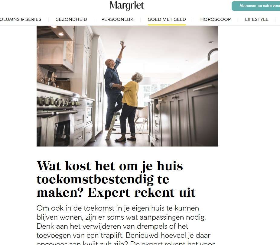 ANBO-PCOB geeft tips om langer thuis te wonen in Margriet