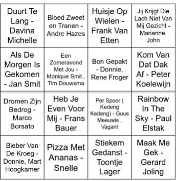Illustratie Muziekbingo