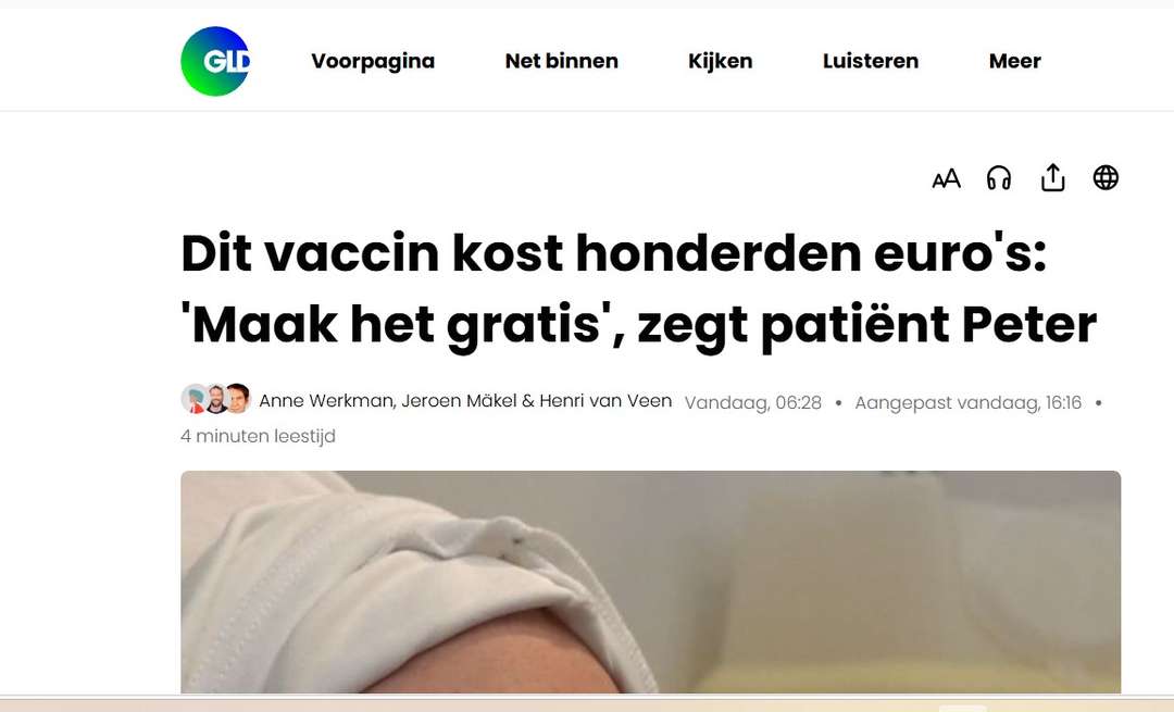 Omroep Gelderland spreekt patiënt, specialist en ANBO-PCOB over gordelroos