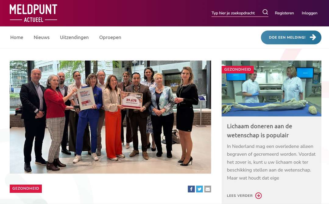 Omroep MAX over aanbieding gordelroospetitie