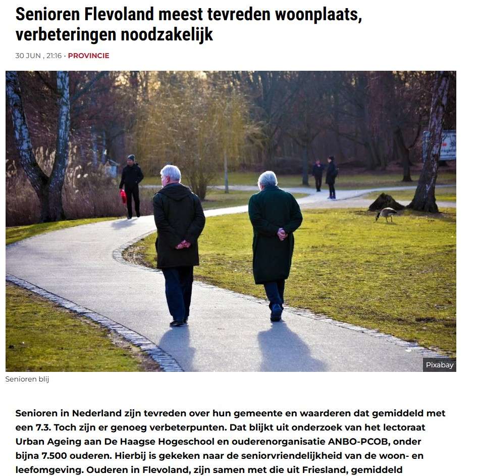 Artikel Lelystad1 seniorvriendelijke woonplaats