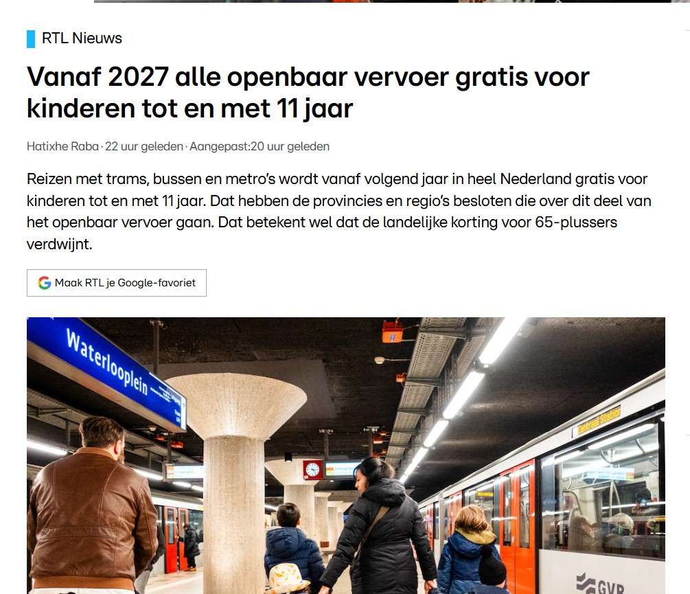 RTL Nieuws langs bij ANBO-PCOB om afschaffing ov-korting