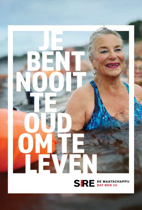 Sire campagne nooit te oud om te leven zwemmen