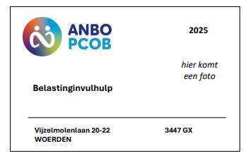 ANBO PCOB ledenpas belasting