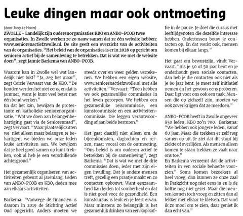 artikel uit de Swollenaer