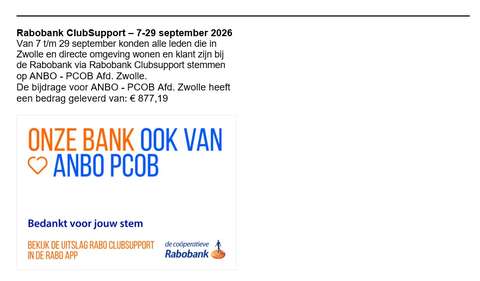 uitkomst RaboClubSupport