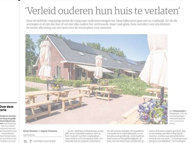 Seniorenwoningen centraal in NCR