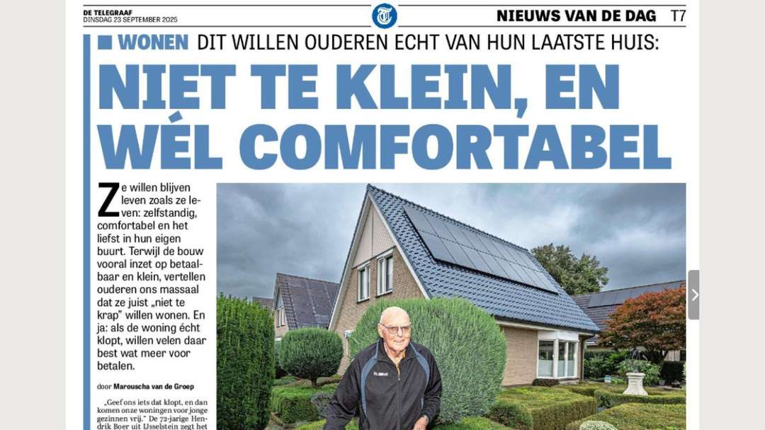 Woonwensen senioren in De Telegraaf