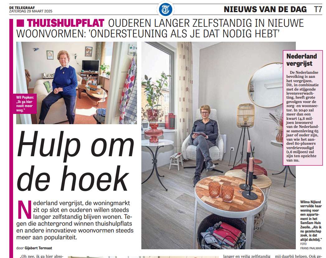Thuishulpflat in De Telegraaf
