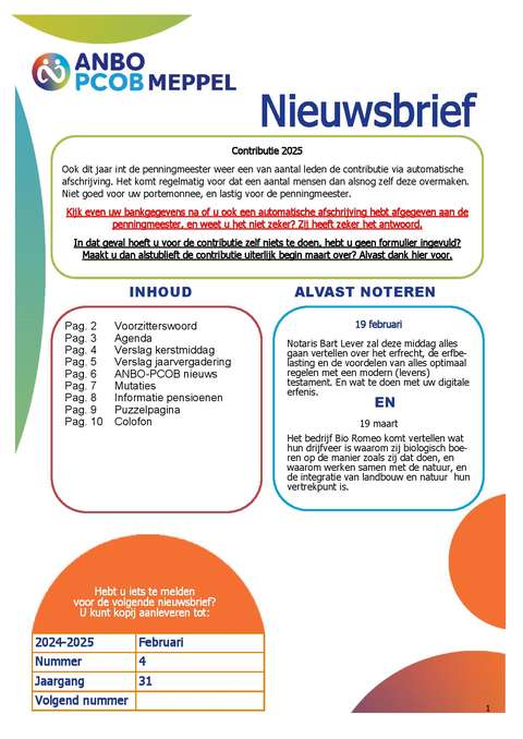 Voorblad februari 2025