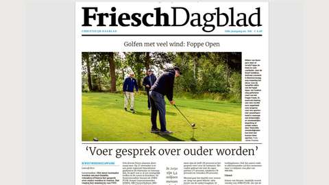 Aandacht voor Krachtig ouder worden op voorpagina Friesch Dagblad