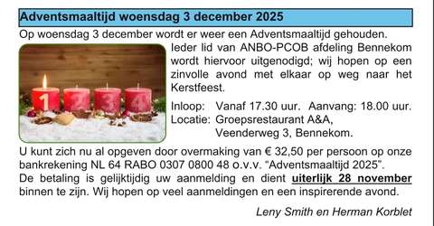 adventsmaaltijd 2025