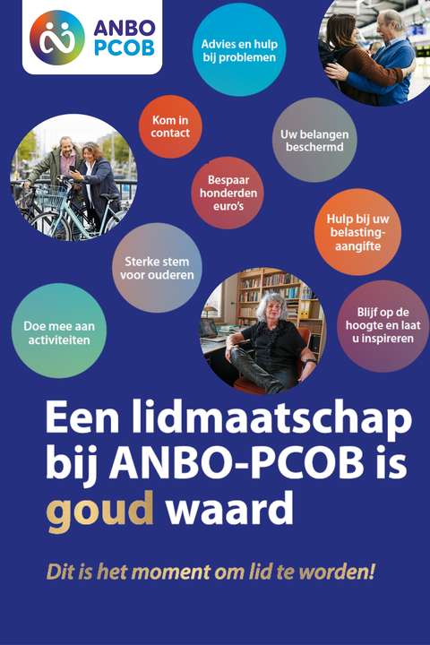 Brochure Uw lidmaatschap is goud waard | ANBO-PCOB