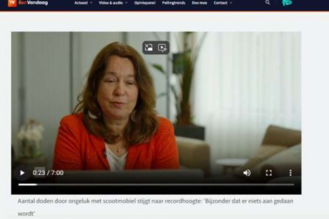 EenVandaag interview met Anneke Sipkens over gevaarlijke scootmobielen