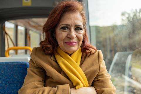 Mevrouw openbaar vervoer