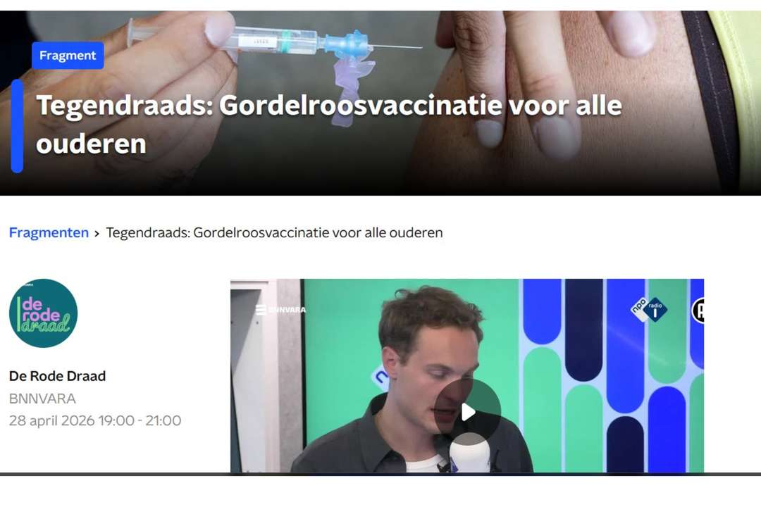 Petitie gordelroos van De Seniorencoalitie bij De Rode Draad op Radio 1