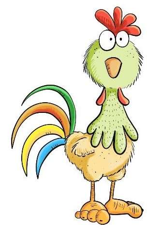 haan, grappige tekening