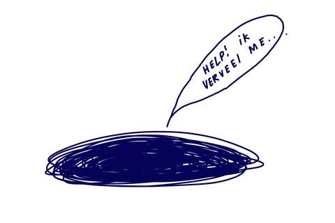 Zwarte gat cartoon - ouderenwijzer- dossier pensioen
