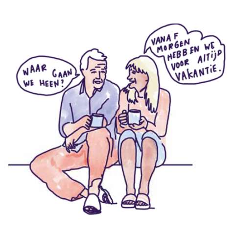 Illustratie Lotte Dijkstra - pensioen - waar gaan we heen | OuderENwijzer