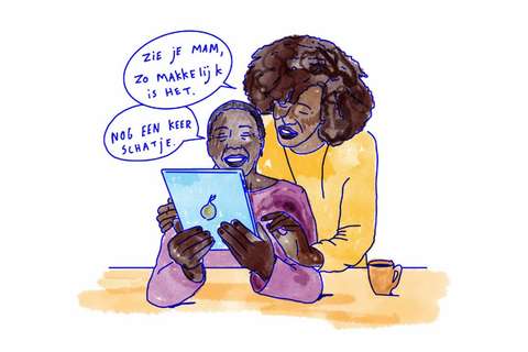 Zorg voor je ouders cartoon - OuderENwijzer